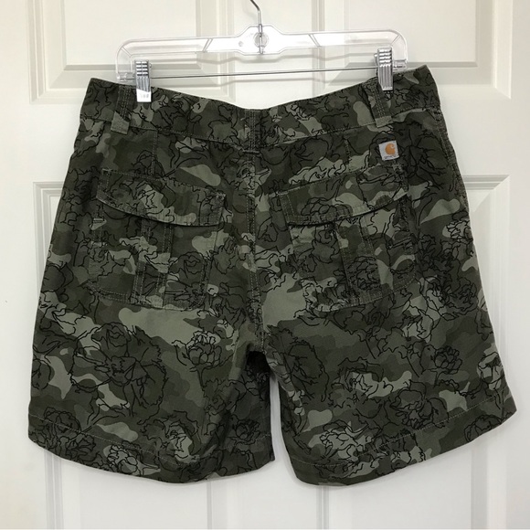 Carhartt Pants - Carhartt El Paso Original Fit Camo Shorts Outdoor Ladies 12 Green Short Pants